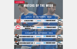 Matchs of the Week - 21-22 Septembre 2024